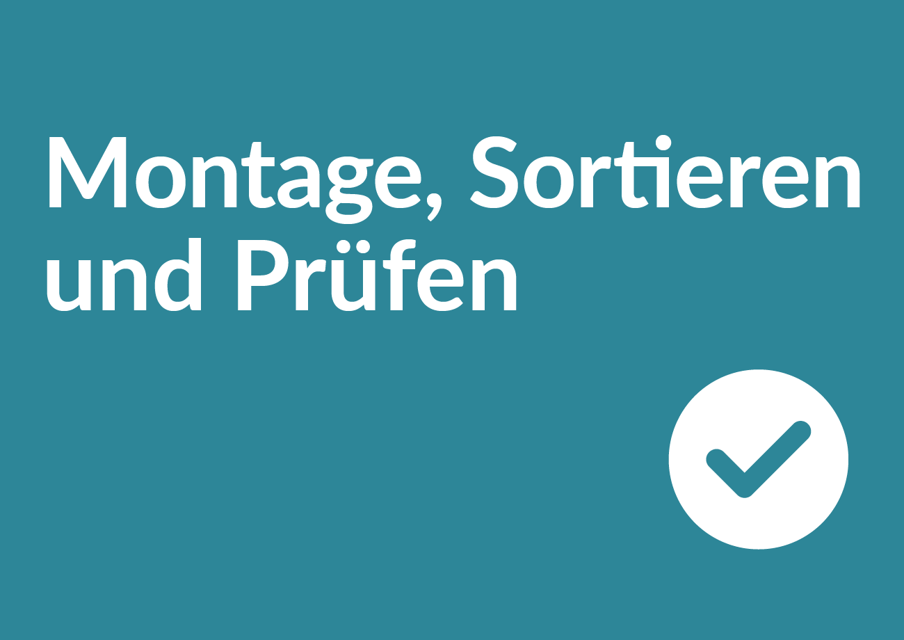 Montage, Sortieren und Prüfen